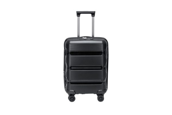 Achetez une valise noir rigide avec double fermeture éclair pour plus d'extensiblité