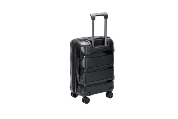 Achetez cette valise noir extensible avec double fermeture éclair et roulette