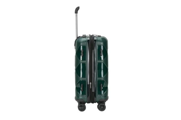 Achetez une valise vert foncé extensible à roulette
