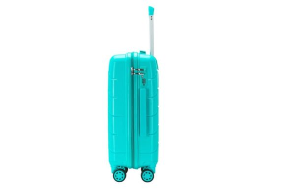 Valise bleu rigide à roulette à acheter