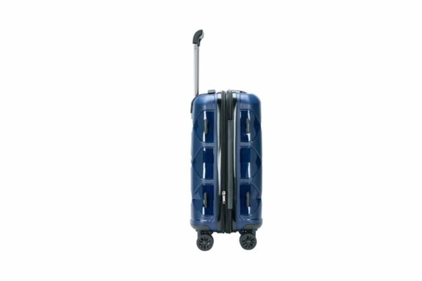 Acheter cette valise bleu extensible à roulette en promotion