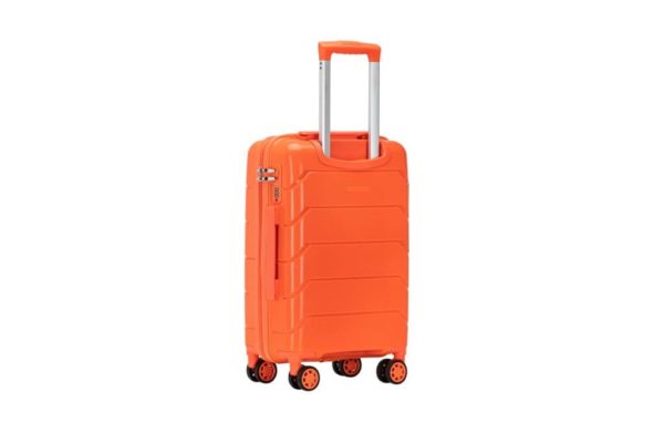 Achat d'une valise orange rigide