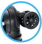 roues à rotation dans tout les sens pour un déplacement très facile