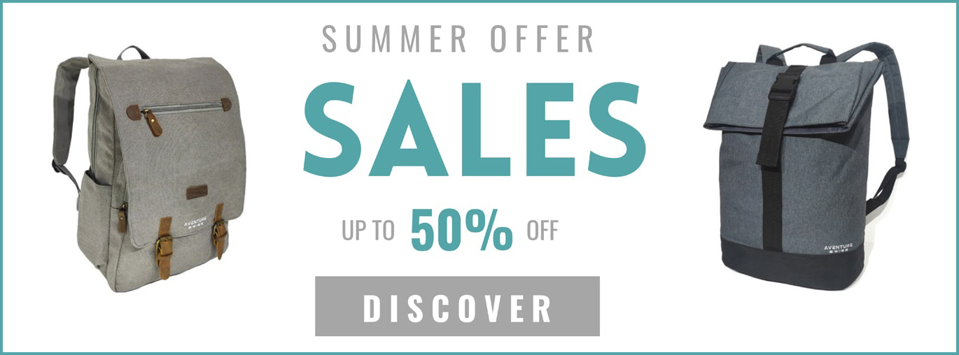 summer sales on backpacks, travel bags, luggages and all travel accessories