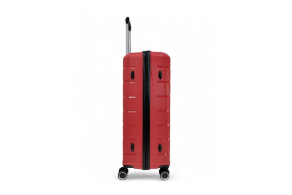 Valise rouge pp rigide incassable pour voyager en toute tranquillité