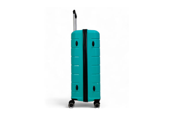 valise turquoise à roulette