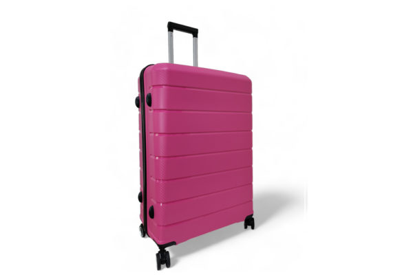 valise de voyage rose en pp solide