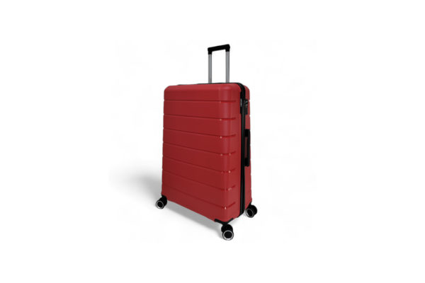 Valise en coque PP résistante aux chocs couleur rouge