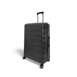 valise de voyage noire en polypropylène rigide