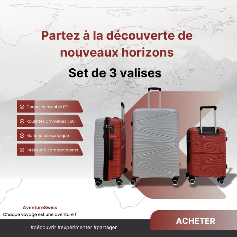 Ensemble de 3 valises