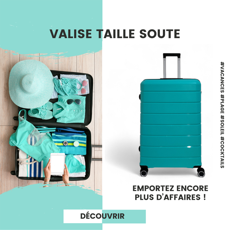 Valise taille soute pour voyage en avion